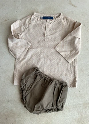 Ensemble bloomer + blouse T.3/4 ans, marca: second sew, estado: Novo sem etiquetas, tamanho: 3 anos / 98 cm, €10.00, €11.20 inclui Proteção do Comprador