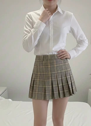 Jupe plissée à carreaux – Style preppy / schoolgirl, staat: Heel goed, maat: S / 36 / 8, € 8,00, € 9,10 inclusief Kopersbescherming