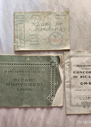 Libri ricamo vintage e modelli da ricalcare per ricamo, condizioni: Discrete, €10.00, €11.20 include la Protezione acquisti