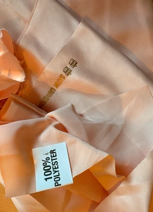 Tissu satin polyester pêche – 2 x 1,10 m, état: Neuf avec étiquette, 4,00 €, 4,90 € Protection acheteurs incluse