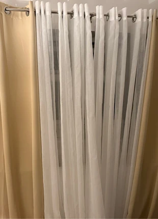 White voile curtains 4 panels 140x200, brand: IKEA, condition: Very good, size: 200 cm - 249 cm, £10.00, £11.20 includes Buyer Protection