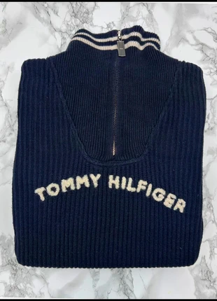 Sweat 1/4 Zip, Halfzip Tommy Hilfiger Bleu marine / Col camionneur / Logo brodé / Taille S Homme, brand: Tommy Hilfiger, condizioni: Ottime, taglia: S, €30.00, €32.20 include la Protezione acquisti