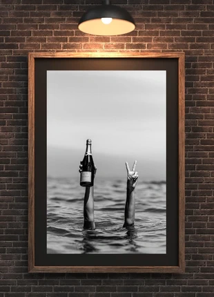 Affiche – Champagne & Freedom – Poster A3 (29,7 x 42 cm), marque: Tendance, état: Très bon état, 10,00 €, 11,20 € Protection acheteurs (Pro) incluse