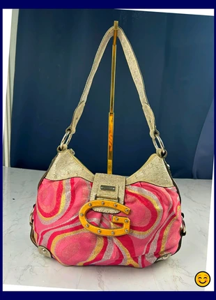 Sac à main et épaule Guess Y2K vintage en bois rose et argenté, marque: GUESS, état: Très bon état, 74,00 €, 78,40 € Protection acheteurs (Pro) incluse