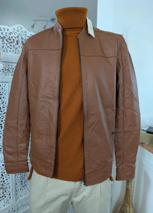 Perfecto homme en cuir marque Jacqs Leather taille M couleur Camel ref Alfonso, merk: jacqs leather, staat: Heel goed, maat: M, € 49,99, € 53,19 inclusief Kopersbescherming Pro