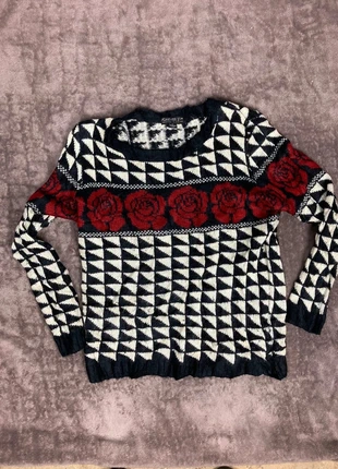 Pull col rond Noir avec motifs Rose, marque: Forever 21, état: Satisfaisant, taille: XL / 42 / 14, 10,00 €, 11,20 € Protection acheteurs (Pro) incluse