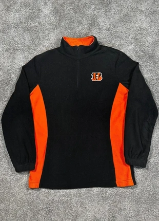 Zwart-oranje NFL Cincinnati Bengals half-zip fleece trui met logo en warme binnenkant – maat M, merk: NFL, staat: Heel goed, maat: M, € 18,50, € 20,13 inclusief Kopersbescherming