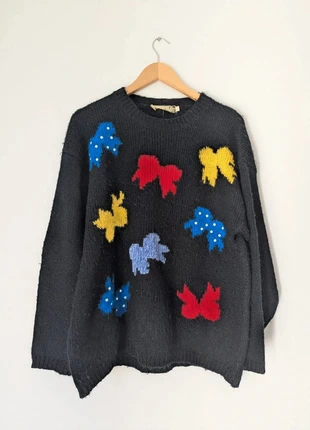 Pull manches longues motif nœud brodé vintage, brand: Vintage Dressing, condizioni: Ottime, taglia: XL / IT 46 / EU 42, €10.00, €11.20 include la Protezione acquisti