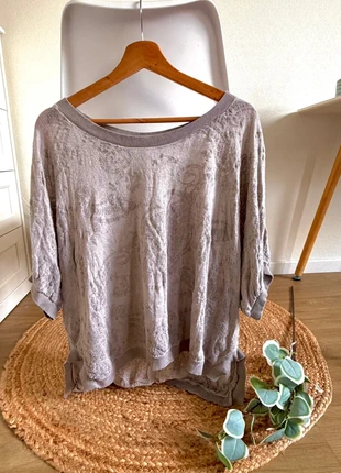 T shirt gris taupe texturé, condizioni: Ottime, taglia: Altro, €3.00, €3.85 include la Protezione acquisti