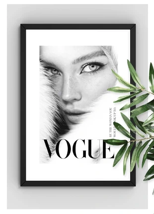 Affiche encadrée Vogue Noir & Blanc - Tendance, marque: Vogue, état: Neuf, 10,00 €, 11,20 € Protection acheteurs incluse