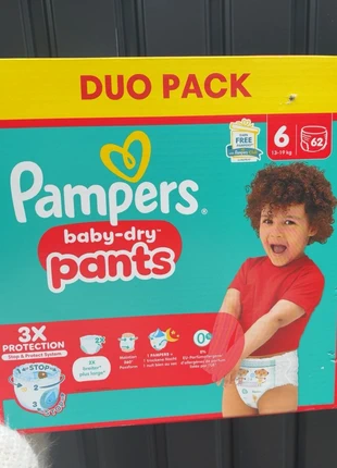 Duo pack taille 6, brand: Pampers, condizioni: Nuovo con cartellino, taglia: 7–18 kg, €16.00, €17.50 include la Protezione acquisti