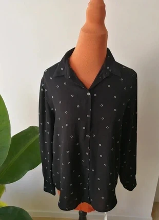 🌺 nieuwe zwarte retro feestblouse/nouvelle blouse noire/stylish new black blouse/blusa retro, merk: H&M, staat: Nieuw zonder prijskaartje, maat: L / 40 / 12, € 5,00, € 5,95 inclusief Kopersbescherming