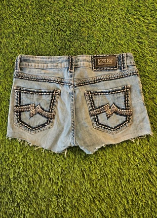 Miss Me Y2K Vintage Denim Mini Shorts - Embroidered Pocket Detail, brand: Miss Me, condition: Very good, size: L / 40 / 12, €10.00, €11.20 includes Buyer Protection