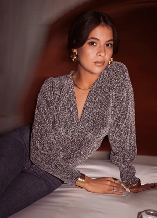 Body Manches longues - Effet Métallisé Argenté 💫, brand: In April 1986, condition: New without tags, size: M / 38 / 10, €27.00, €29.05 includes Buyer Protection