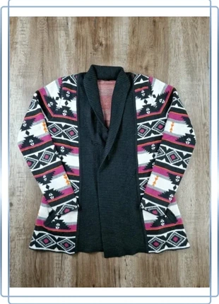 Gilet long motif aztèque noir rose Twik Simons taille S, marke: Vintage Dressing, zustand: Sehr gut, größe: S / 36 / 8, 15,00 €, 16,45 € inklusive Vinted-Käuferschutz