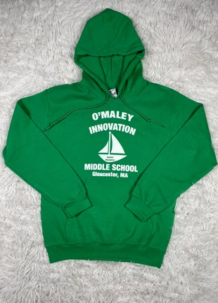 Pull à capuche vert Américain | École Bateau | Taille : S, brand: Gildan, condition: Very good, size: S, €8.90, €10.05 includes Buyer Protection