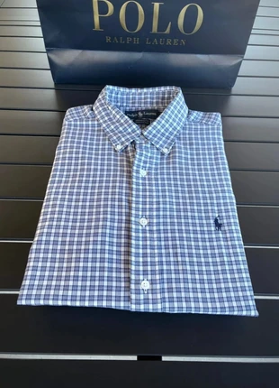 Chemise manche longue à carreaux Yarmouth 100% coton Ralph Lauren blanc/bleu marine taille L, marca: Ralph Lauren, estado: Muito bom, tamanho: L, €26.99, €29.04 inclui Proteção do Comprador Pro