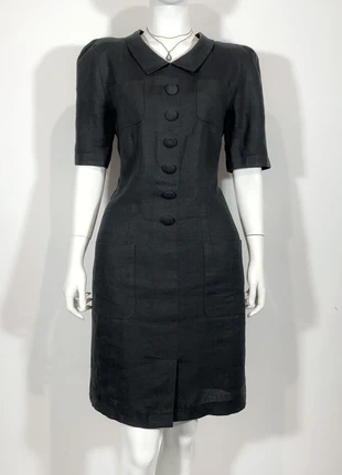 Vintage Black Mini Dress EU40 - 50s, pin up, retro, 60s, goth, rockabilly, mod, office, halloween, marca: Vintage, estado: Muito bom, tamanho: L / 40 / 12, €22.00, €23.80 inclui Proteção do Comprador