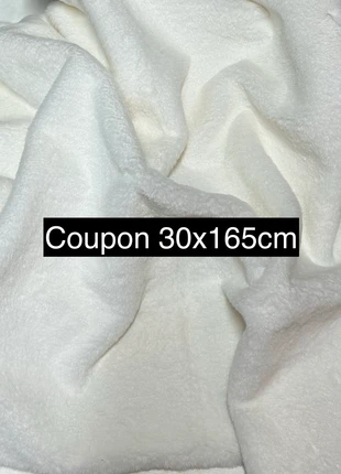 Coupon tissu très doux fausse fourrure à poils courts blanc 30cm x 165cm, marque: Fourrure, état: Très bon état, 10,00 €, 11,20 € Protection acheteurs (Pro) incluse