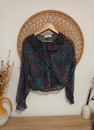 Blusa Promod estampado paisley boho con hilo metalizado – talla 38, brand: Promod, condizioni: Nuovo senza cartellino, taglia: M / IT 42 / EU 38, €12.00, €13.30 include la Protezione acquisti