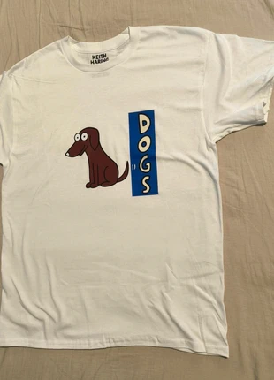 T-shirt Keith Haring Dogs Illustration graphique Taille M, marca: Keith Haring, estado: Novo sem etiquetas, tamanho: M, €15.99, €17.49 inclui Proteção do Comprador