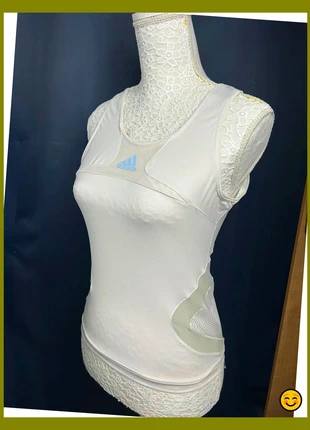 Haut débardeur de sport Adidas blanc pour femme taille L (FR:40), marque: adidas, état: Très bon état, taille: L / 40 / 12, 7,00 €, 8,05 € Protection acheteurs (Pro) incluse