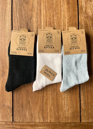 36-41, 3 paar dunne alpaca wollen sokken wolwit zwart en grijs, merk: Alpaca, staat: Nieuw zonder prijskaartje, maat: Universeel, € 7,50, € 8,58 inclusief Kopersbescherming Pro