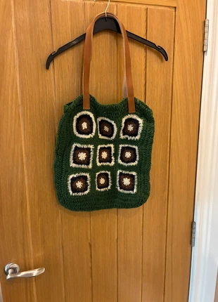 La Redoute crochet bag with leather handles, brand: La Redoute, condition: New without tags, €10.00, €11.20 includes Buyer Protection