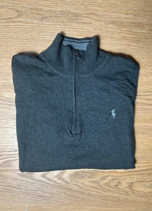 Pull Half Zip / Col Camionneur / 1/4 Zip / Polo Ralph Lauren / Gris / Taille L, merk: Ralph Lauren, staat: Heel goed, maat: L, € 55,00, € 58,45 inclusief Kopersbescherming