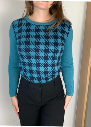 Pull Col Rond Tommy Hilfiger Bleu à Carreaux - Taille M Femme, brand: Tommy Hilfiger, condition: Very good, size: M / 38 / 10, €15.00, €16.45 includes Buyer Protection Pro