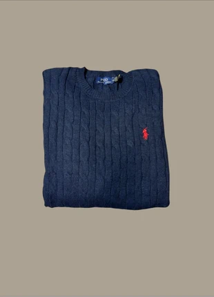 Ralph Lauren cable knit premium navy blue size:xxl, merk: Ralph Lauren, staat: Heel goed, maat: XL, € 60,00, € 63,70 inclusief Kopersbescherming