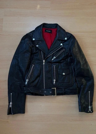 👕perfecto the kooples en cuir noir et en coton rouge taille [XS, marque: The Kooples, état: Très bon état, taille: XS / 34 / 6, 162,00 €, 170,80 € Protection acheteurs incluse