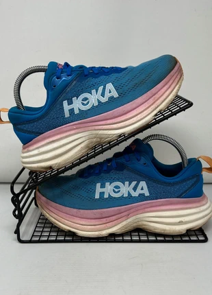 Hoka Bondi 8 Trainers Womens Girls UK 5 Wide Coastal Sky/All Aboard Running Shoe, brand: Hoka One One, condition: Good, size: 5, £34.50, £36.93 includes Buyer Protection Pro