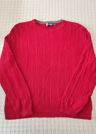 Pull CHAPS col rond rouge homme taille XXL bon état, marca: CHAPS, estado: Bom, tamanho: XXL, €9.00, €10.15 inclui Proteção do Comprador