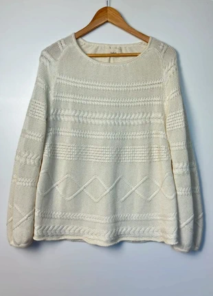 🤍 Pull écru ba&sh Moody – Maille torsadée ajourée – Taille 0 convient 38, marque: Ba&sh, état: Très bon état, taille: M / 38 / 10, 55,00 €, 58,45 € Protection acheteurs (Pro) incluse