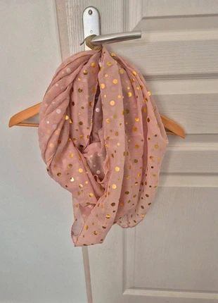 🧣 Snood rose à pois dorés – Neuf, marca: Boutique indépendante, estado: Novo sem etiquetas, €14.00, €15.40 inclui Proteção do Comprador