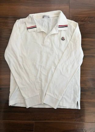 Kids Moncler Cream Polo Shirt, brand: Moncler, condition: Very good, size: 12 years / 152 cm, €35.00, €37.45 includes Buyer Protection