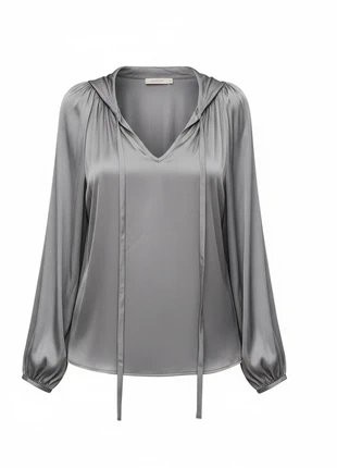 Chemisier gris clair grande taille 58 – imitation soie Élégance décontractée & style fluide 🌿, merk: Mylène, staat: Nieuw zonder prijskaartje, maat: 9XL / 58 / 30, € 20,73, € 22,47 inclusief Kopersbescherming Pro