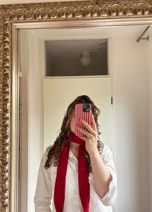 Mini scarf rood, merk: Handgemaakt, staat: Nieuw met prijskaartje, € 15,00, € 16,45 inclusief Kopersbescherming