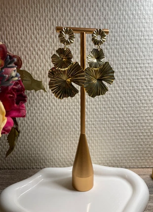 Superbes Boucles d'oreilles Trilogie de Fleurs dorées • Tendance, brand: Tendance, condition: New without tags, €6.00, €7.00 includes Buyer Protection