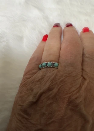 Vintage Antique Look Ring Turquoise, staat: Heel goed, maat: 51.8 mm / 16.5 mm Ø, € 2,50, € 3,33 inclusief Kopersbescherming