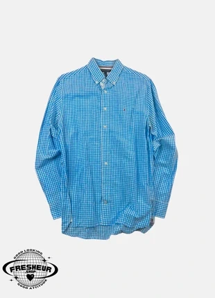 Chemise à Carreaux Manche Longue Tommy Hilfiger Luxe Class Blanc, Bleu - S (C46), marque: Tommy Hilfiger, état: Très bon état, taille: S, 18,00 €, 19,60 € Protection acheteurs (Pro) incluse