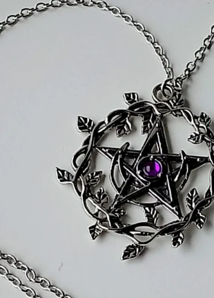 Collier vintage rétro pentagramme, marque: la figurine, état: Neuf avec étiquette, 6,45 €, 7,47 € Protection acheteurs incluse