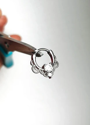 Piercing septum / boucles 1,2 mm – Argenté, marca: etsy, estado: Nuevo con etiquetas, 6,00 €, 7,00 € Protección al comprador incluida