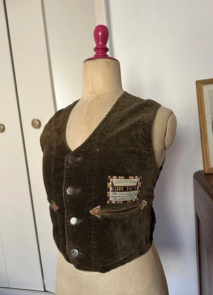 Vintage Western Cowboy Corduroy Vest Gin Jack Brand, marque: Vintage Dressing, état: Très bon état, taille: XXS / 32 / 4, 10,00 €, 11,20 € Protection acheteurs incluse