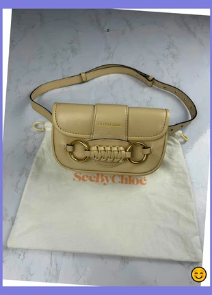 Sac See By Chloe modèle Saddie en cuir crème pour femme, brand: See By Chloé, condition: Very good, €150.00, €158.20 includes Buyer Protection Pro