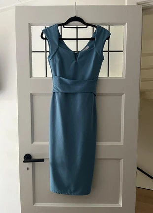 Wal G – elegante kobaltblauwe midi-jurk (maat S), marca: WalG, estado: Muito bom, tamanho: S / 36 / 8, €25.00, €26.95 inclui Proteção do Comprador