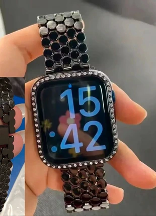 Black metal strap for smartwatch 41 mm / 45 mm, marque: Local, état: Neuf sans étiquette, 17,00 €, 18,55 € Protection acheteurs incluse