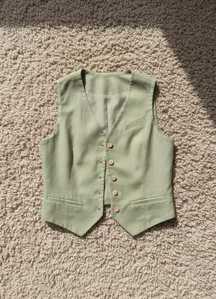 Gilet tailleur vert sauge, marque: bohea, état: Très bon état, taille: S / 36 / 8, 37,99 €, 40,59 € Protection acheteurs incluse