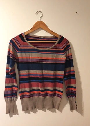 Pull col rond à rayures multicolore Grain de Malice taille S en coton, marque: Grain de Malice, état: Neuf sans étiquette, taille: S / 36 / 8, 5,00 €, 5,95 € Protection acheteurs incluse